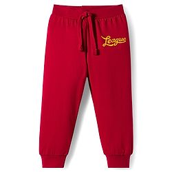 Babyhug Cotton Knit Full Length Lounge Pant With Text Print Pack Of 5 - Multicolour