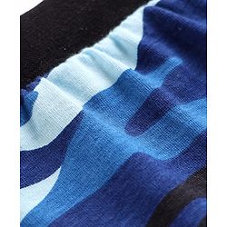 Babyhug Cotton Knit Jogger Pants With Camouflage Print - Navy Blue