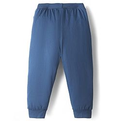 Babyhug Cotton Knit Full Length Dino & Vehicles Printed Lounge Pants Pack Of 2 - Red & Navy Blue