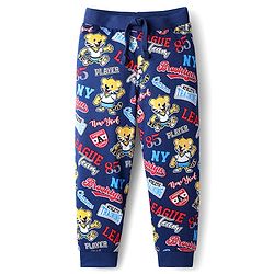 Babyhug Cotton Knit Full Length Lounge Pants with Bear Print Pack of 2 - Blue & Red