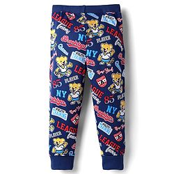Babyhug Cotton Knit Full Length Lounge Pants with Bear Print Pack of 2 - Blue & Red