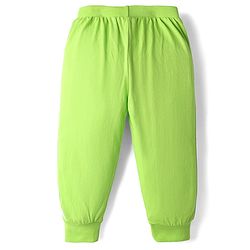 Babyhug Cotton Knit Full Length Dino Printed Lounge Pants Pack Of 2 - Light Green & Navy Blue
