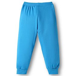 Babyhug Cotton Knit Full Length Text Printed Lounge Pants Pack Of 2 - Blue & Red