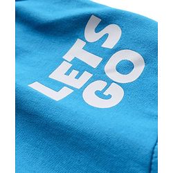 Babyhug Cotton Knit Full Length Text Printed Lounge Pants Pack Of 2 - Blue & Red