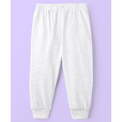 Babyhug Cotton Knit Full Length Lounge Pant With Text Print Pack Of 2 - Blue & White