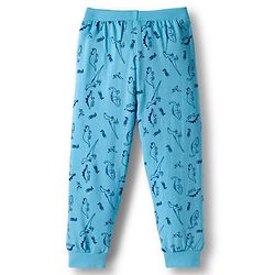 Babyhug Cotton Knit Full Length Lounge Pant With Dino Print Pack Of 2 - Light Blue & Coral
