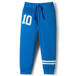 Babyhug Cotton Knit Full Length Lounge Pants with Sports Print Pack of 3 - Red Grey & Blue