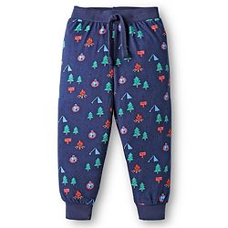 Babyhug Cotton Knit Full Length Lounge Pants with Stripes & Nautical Theme Print Pack of 3 - Multicolor