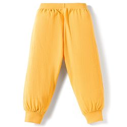 Babyhug Cotton Knit Full Length Lounge Pant With Text Print Pack Of 3 - Light Blue Yellow & Blue