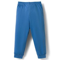 Babyhug Cotton Knit Full Length Lounge Pant With Stripes Pack Of 3 - Lime Green & Blue