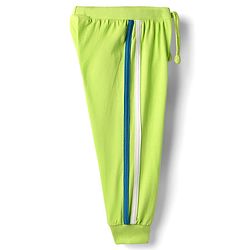 Babyhug Cotton Knit Full Length Lounge Pants with Bear Print & Tape Detailing Pack of 3 - Blue Green & Orange