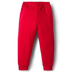 Babyhug Cotton Knit Full Length Lounge Pants With Text Print Pack Of 3 - Green Red & Yellow