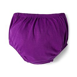 Babyhug Single Jersey Knit Full Sleeves Frock With Bloomer & Floral Print - Purple