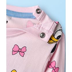 Babyhug Disney Single Jersey Knit Full Sleeves T-Shirt with Minnie and Friends Graphics Pack of 3 - Light Blue Pink & White