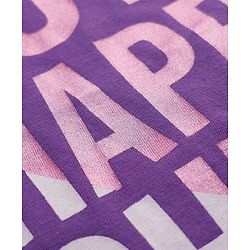 Babyhug 100% Cotton Knit Full Sleeves T-Shirt with Love Happy Shine Text Print - Purple