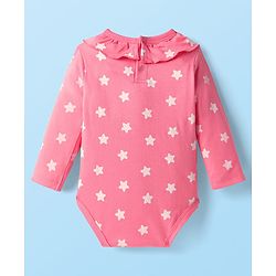 Babyhug Disney Interlock Knit Full Sleeves Onesies with Minnie & Friends Graphics Pack of 3 - Pink & White