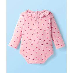 Babyhug Disney Interlock Knit Full Sleeves Onesies with Minnie & Friends Graphics Pack of 3 - Pink & White
