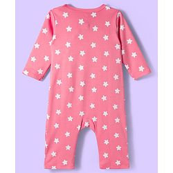 Babyhug Disney Interlock Knit Full Sleeve Rompers with Heart Minnie & Mickey Mouse Graphics Pack of 3 - Pink & White