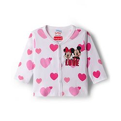 Babyhug Disney Interlock Knit Full Sleeves Jhablas With Minnie & Friends Print Pack Of 3 - Pink White & Dark Pink