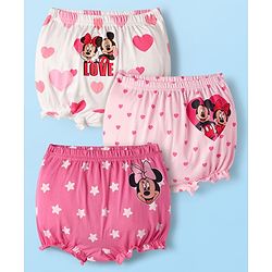 Babyhug Disney 100% Cotton Bloomers With Minnie & Friends Graphic Pack Of 3 - Multi Colour
