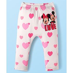 Babyhug Disney 100% Cotton Full Length Diaper Leggings With Minnie & Friends Graphic Pack Of 3 - Multi Colour