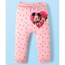 Babyhug Disney 100% Cotton Full Length Diaper Leggings With Minnie & Friends Graphic Pack Of 3 - Multi Colour
