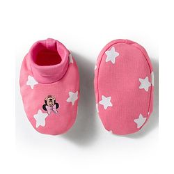 Babyhug Disney Cap Mitten & Booties With Minnie Mouse Pink - Diameter 10 cm