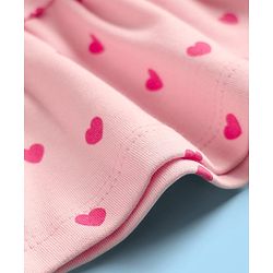 Babyhug Disney Interlock  Knit Full Sleeves Onesie and Skirt with Minnie & Friends Graphic - Pink & White