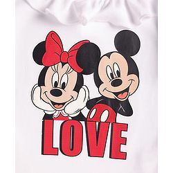 Babyhug Disney Interlock  Knit Full Sleeves Onesie and Skirt with Minnie & Friends Graphic - Pink & White