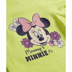 Babyhug Disney Interlock Knit Full Sleeves Jhablas With Minnie Mouse Graphics pack Of 3 - Lime Green Purple & White