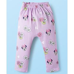 Babyhug Disney Interlock Knit Full Length Diaper Leggings With Minnie Mouse Graphics Pack of 3 - Multicolor