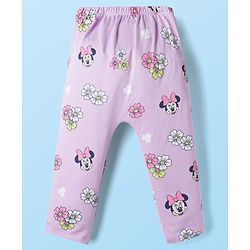 Babyhug Disney Interlock Knit Full Length Diaper Leggings With Minnie Mouse Graphics Pack of 3 - Multicolor