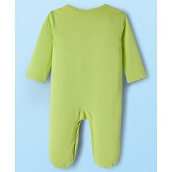 Babyhug Disney Interlock Knit Full Sleeves Footed Sleepsuit With Minnie Mouse Graphics Pack Of 2 - Green & White