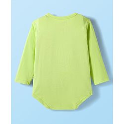 Babyhug Disney Interlock Knit Full Sleeves Onesies with Diaper Legging & Minnie Mouse Graphics - Light Green & White