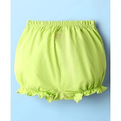 Babyhug Disney Interlock Knit Mid Thigh Bloomers With Minnie Mouse Graphics Pack of 3 - Purple & Green