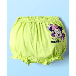 Babyhug Disney Interlock Knit Mid Thigh Bloomers With Minnie Mouse Graphics Pack of 3 - Purple & Green
