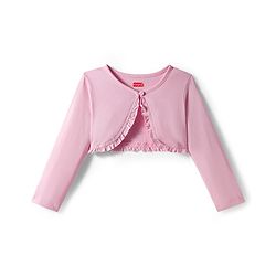 Babyhug Cotton Woven Floral Printed Frock with Full Sleeves Shrug - Pink & Green