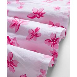 Babyhug Cotton Woven Full Sleeves Shrug & Frock with Floral Print - Pink & White