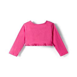 Babyhug Cotton Woven Full Sleeves Shrug & Frock with Floral Print - Pink & White
