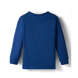 Babyhug Single Jersey Knit Full Sleeves T-Shirt & Joggers Set with Really Happy Text Print - Navy Blue