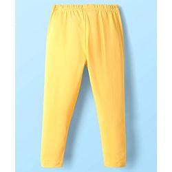 Babyhug Disney Cotton Lycra knit Full Length Legging With Minnie Mouse Graphics Pack of 2 - Yellow & Pink