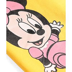 Babyhug Disney Cotton Lycra knit Full Length Legging With Minnie Mouse Graphics Pack of 2 - Yellow & Pink