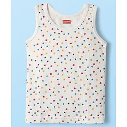 Babyhug  Knit Full Sleeves Thermal Vests & Pant Set with Star Print - Off white