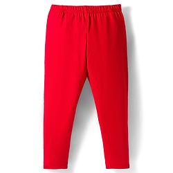 Babyhug Disney Cotton Knit Full Length Leggings With Minnie Mouse Graphics Pack Of 3 - Red Black & Grey