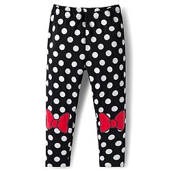 Babyhug Disney Cotton Knit Full Length Leggings With Minnie Mouse Graphics Pack Of 3 - Red Black & Grey