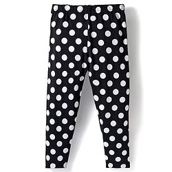 Babyhug Disney Cotton Knit Full Length Leggings With Minnie Mouse Graphics Pack Of 3 - Red Black & Grey