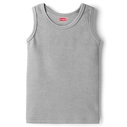 Babyhug Knit Sleeveless Solid Colour Thermal Inner Vest - Light Grey