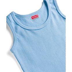 Babyhug Knit Sleeveless Solid Thermal Vest - Light Blue