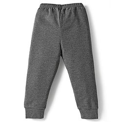 Babyhug Knit Full Sleeves Solid Color Thermal Vest & Pant Set - Grey