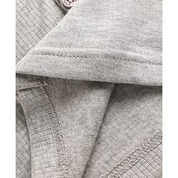 Babyhug Knit Full Sleeves Solid Front Open Thermal Set - Light Grey